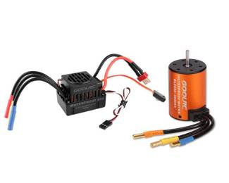 GoolRC Upgrade Waterproof 3650 3900KV Brushless Motor with 60A ESC Combo Set for 1/10 RC Car Truck