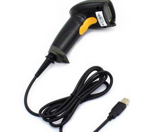 WoneNice USB Laser Barcode Scanner Wired Handheld Bar Code Scanner Reader Black