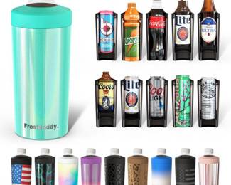 Universal Buddy XL Can Cooler by Frost Buddy - Fits 12-ounce, 16-ounce, 20-ounce, and 24-ounce Cans and Bottles - Keep Your Drinks Refreshingly Chilled for over 12 hours Gunmetal Glory