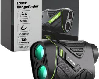 Flysocks Golf Rangefinder with Slope, 1200 Yards Laser Range Finder, 7X Magnification, Rechargeable Range Finders Golfing with Flagpole Lock Vibration, Magnetic Strip, Golf Accessories for Hunting - Retail: $103.07