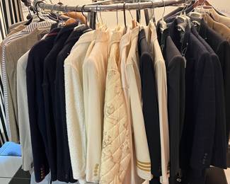 RACKS OF JACKETS AND COATS