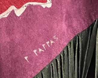 ONE OF A KIND LONG COAT BY SFR SANTA FE RE-CREATIONS SIGNED BY ARTIST P PAPPAS