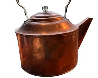 Large Antique Copper Kettle $175