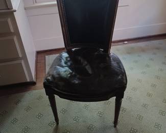 Contemporary Leather Side Chair $150