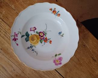 White Meissen Plate - Hand Painted 1763-1774 $125