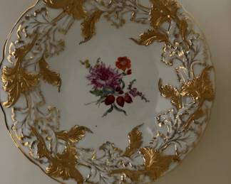 White Meissen Plate $125
