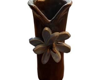 Art Pottery Vase with Flower $30
