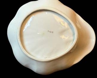 Back of Gold and Cream Porcelain Dish
