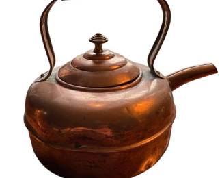 Small Antique Copper Tea Kettle $50