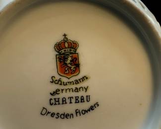 Bottom of Dresden Flower Dish