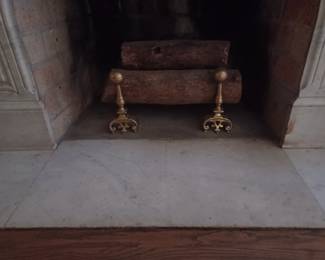 Brass Fireplace Andirons $200