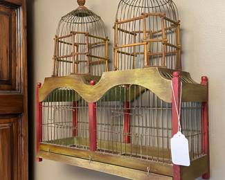 Paint painted birdcage