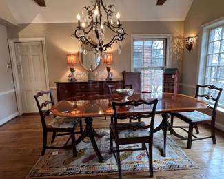 Dining room ensemble with table 6 chairs and sideboard