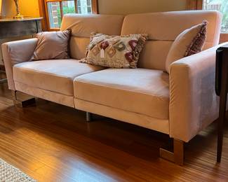 Pale pink modern  sofa