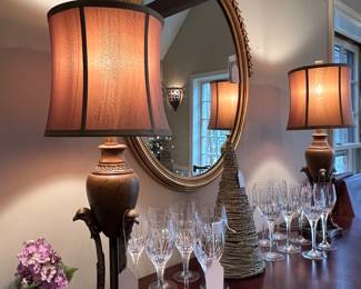 Beautiful mirrors, lamps, and Crystal