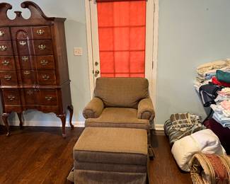 chair and matching ottoman