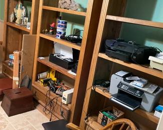 8 matching book cases  in the same room