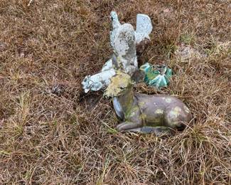 chicken Rooster & sm. deer