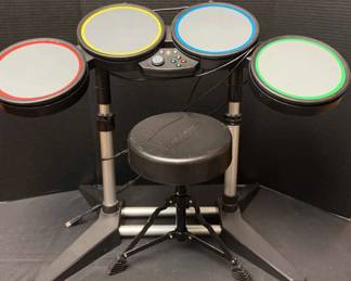 Rock Band Drum Set And Chair
