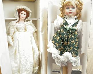 Seymour Mann Porcelain Bride Doll Floral Porcelain Doll