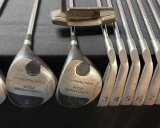 Calcutta Steelwood Plus Driver Woods, Irons Set 39, Wishon 60 Degree Flop Wedge Ping Putter
