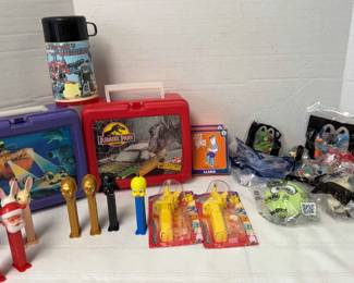 Thermos Lunch Box Operation Neptune Jurassic Park, Aladdin Industries Thermos, Pez, McDonalds Toy