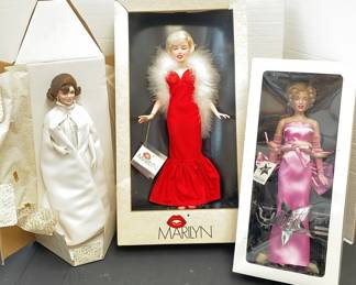 Vintage Marilyn Monroe Portrait Doll Swarovski Crystals, Marilyn By World Doll, Jackie Kennedy Doll
