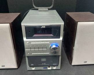 JVC Sterio And 5 CD Player And Speakers