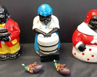 Black Americana Cookie Jars SP Shakers