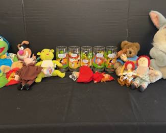 Peanuts McDonalds Cups And Assorted Stuffed Toys