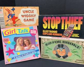 Board Games Stop Theif, Uncle Wiggily Game , Go For Broke, Girl Talk