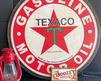 Gas Station Signs And Gas Lamp