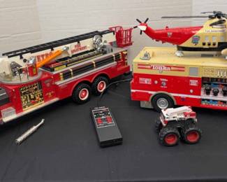 Fire Department Toy Trucks, Helicopter
