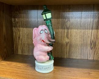 Musical Drunk Pink Elephant Ceramic Decanter