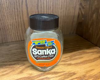 Glass Sanka Jar