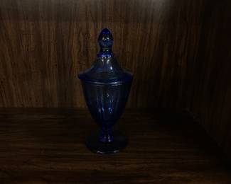 Blue Glass Candy Dish