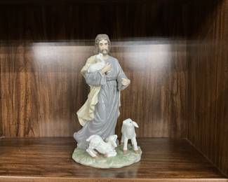 Jesus with Lambs Figurine