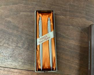 Parker Classic Flighter Stainless Steel Pen & Pencil Set 