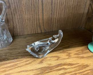 Clear Glass Fish Paper Weight