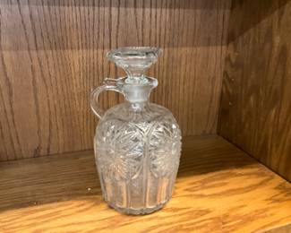 Pressed Glass Whiskey Decanter
