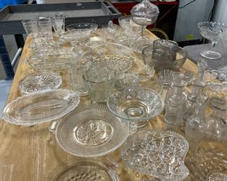 Various Clear Glass Items