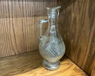 Glass Hobnail Liquor Wine Decanter