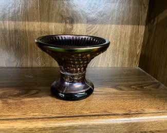 Northwood Grapes Leaves & Cable Amethyst Iridescent Punch Bowl Base