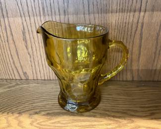 Amber Glass Pitcher 
