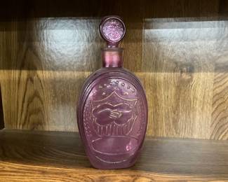 Eza Brooks Purple Glass Decanter 1970's