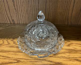 Indiana Glass Daisy Button Narcissus Covered Butter Dish