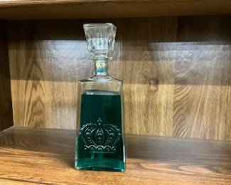 Crown Royal Whiskey Clear Glass Decanter