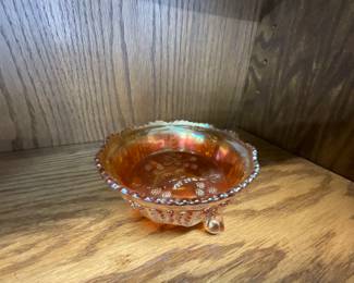 Fenton Butterfly & Berry Bowl - 3 Legs