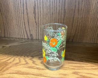 Retro Floral Juice Glass