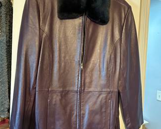 Leather coat